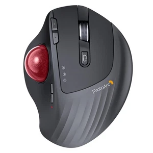 Wireless Trackball Mouse EM01 NL Ergonomic Bluetooth Rollerball Thumb Recharg... - Picture 1 of 7