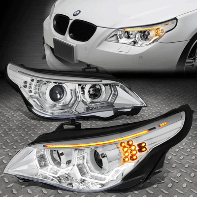 [HID] PARA 04-07 BMW E60 SERIE 5 3D LED SEÑAL 3D HALO PROYECTOR FAROS LÁMPARAS Foto 1 de 4