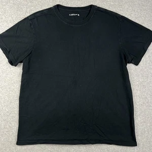 American Giant Huckberry Shirt USA Made Short Sleeve Crew XL Black Blue Cotton - Picture 1 of 7