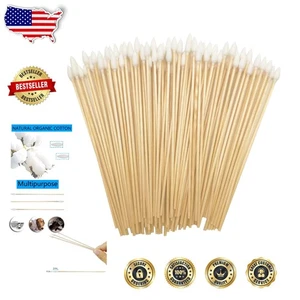 1200 hisopos de algodón puntiagudos con palos de 6"" - ideales para manualidades, limpieza y más - Imagen 1 de 8