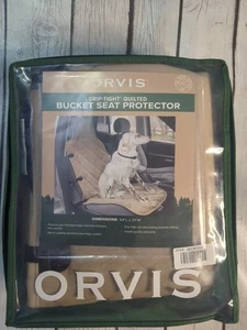 New Rare Orvis Quilted Pet Dog Car SUV Seat Protector Khaki - Picture 1 of 4