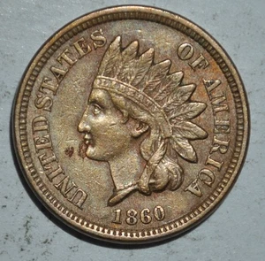 Centavo cabeza india 1860 limpio {{{Y500 - Imagen 1 de 3