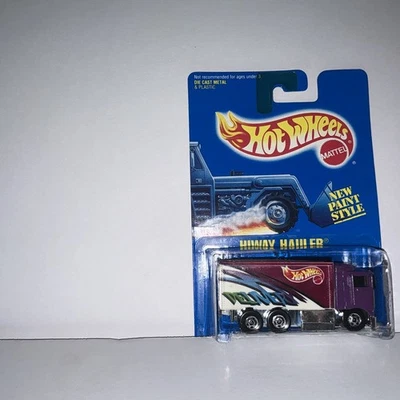 Tarjeta azul Hot Wheels Hiway Hauler #238 ruedas Blackwall púrpura Foto 1 de 4
