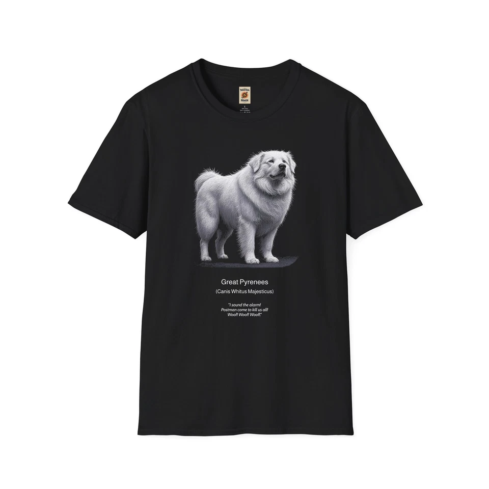 Camiseta unisex Great Pyrenees, camiseta Nature Lover, regalo, vida silvestre, negra Foto 1 de 1