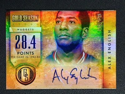 2013 Panini Gold Standard Gold Season 28.4 Points Alex English Auto /299 SSP#Z - Image 1 of 2