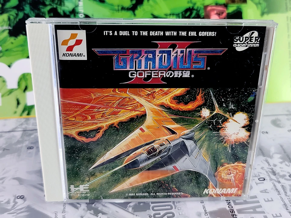 PC Engine Super CD-ROM Gradius II Gofer グラディウスIIゴーファーの野望 PCエンジン AUTHENTIC Japan - Image 1 of 4