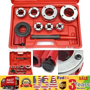 Ratchet Ratcheting Pipe Threader Kit 3/8" to 2" Dies and Portable Storage - Picture 1 of 11