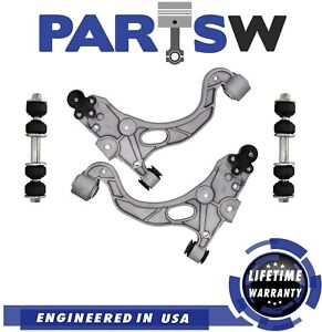 New 4pc Front Lower Control Arm Front Sway Bar End Links for Cadillac Buick