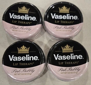 Vaseline Lip Therapy - PINK BUBBLY - .6 oz - New LOT of 4 - Picture 1 of 2