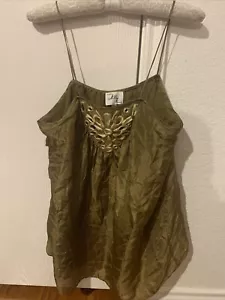 milly of new york an original top size 10 sexy teal 100% silk mwot wow - Picture 1 of 10