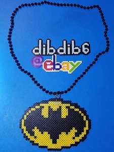 Batman perler kandi necklace rave EDC PLUR DC Justice League - Picture 1 of 2