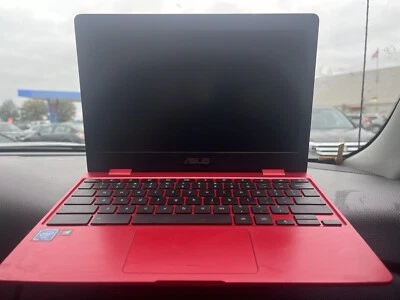 Red ASUS 11.6” Chromebook, Model: C223NA-DH02-RD, 2018, OPEN TO OFFERS - Image 1 of 4