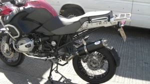 BMW R1200GS ADVENTURE (2004-2009) black oval twin outlet Road Legal MTC Exhaust - Picture 1 of 3