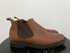 POLO Ralph Lauren Men's 9D Waterbury Burnished Calf Leather Ankle Boot / Brown