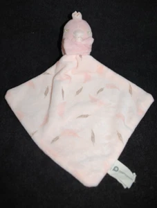 🐦Doudou oiseau plat rose mouchoir ORCHESTRA PREMAMAN poussin saumon plume NEUF - Picture 1 of 3