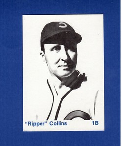 RIPPER COLLINS, 1938 Chicago Cubs National League Champions card | 1976 TCMA A
