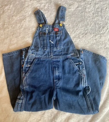 Dickies Denim Jean Bib Overalls Kids Size S Blue Boys Girls Youth Cotton Kids - Изображение 1 из 4