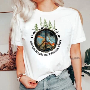 Hippie T-Shirt, Hippie Leben Shirt, Peace T-Shirt, Geschenk für Sie, Hippie - Bild 1 von 4