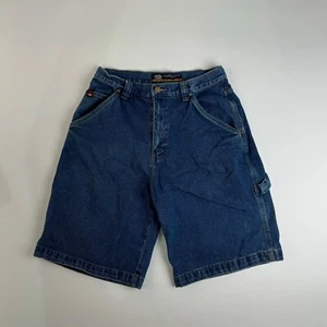 Vtg OTB Shorts Mens 30 Blue Denim Carpenter Jean Jorts Hip Hop Baggy Skate jnco - Picture 1 of 4