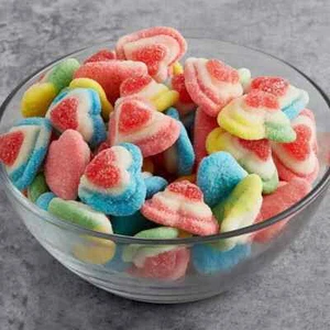 Vidal Assorted Color Gummy Triple Hearts 4.4 lb. - Picture 1 of 2