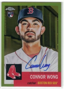 2022 Topps Chrome Platinum CONNOR WONG Rookie RC Gold Refractor Auto /50 Red Sox - Picture 1 of 2