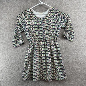 Everly Women's Dress Size Large Green Multicolor Zig Zag Pattern 3/4 Sleeve - Picture 1 of 10