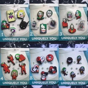 Crocs Handmade jibbitz 5pc Dc Comics The Joker Harley Quinn shoe charms Set - Picture 1 of 28