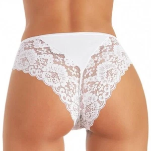 6 Women's Jadea Briefs with Lace Back Cotton Modal Elastic 789 Stretchy - Picture 1 of 11