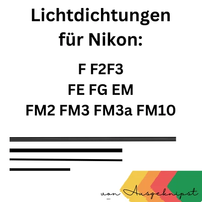 Junta de luz para Nikon F3 F2 F FE FG EM FM2 FM3a Light Seal Kit de Ausgeknipst