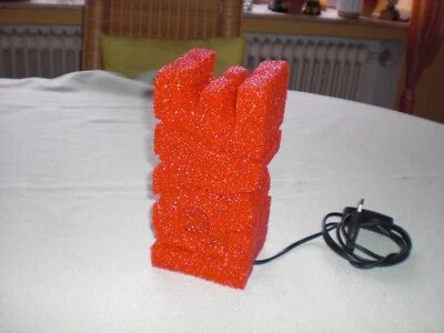 Glitzer Lampe Love rot 21cm - Dekolampe Tisch Leuchte Nachtlicht Stimmungslicht - Bild 1 von 4