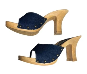 Candie's Y2K Platform Sandals / Heels, Denim Strap, Size: 5-Women - Picture 1 of 5