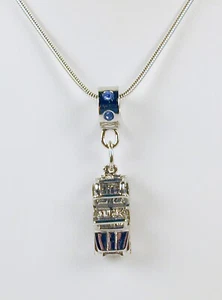 Dije Jeep Wrangler de plata esterlina con collar de gota de piedras azules envío gratuito en EE. UU. - Imagen 1 de 9