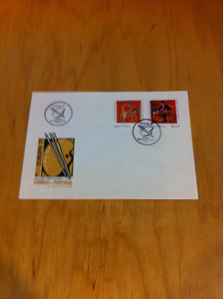 Archery,Art,Painting,Horse,Portugal 1975 Fleetwood First Day Cover ~F1-L34 * - Image 1 of 1