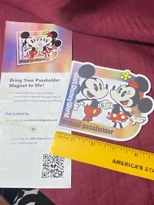 Disney PASSHOLDER Magnet...Exklusiv mit inaktiver APP...Minnie & Mickey in Big D - Bild 1 von 4