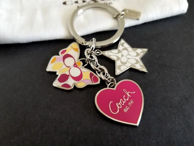 Coach Star Mariposa Corazón Multi Mezcla Llavero Llavero Llavero Dije NUEVO Foto 1 de 4