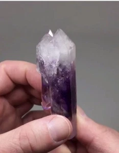 White Tipped Double Terminated Phantom Amethyst - Picture 1 of 11