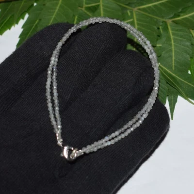 Natural Labradorite Gemstone 925 Sterling Silver Bracelet Mother's Day Jewelry - Image 1 of 4