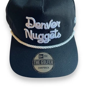 Denver Nuggets New Era The Golfer Snapback Hat Cap NBA Rope Black One Size NEW - Picture 1 of 7