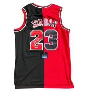 Michael Jordan Signed Chicago Bulls Red/Black Split Jersey #23 Autograph COA! - Picture 1 of 8