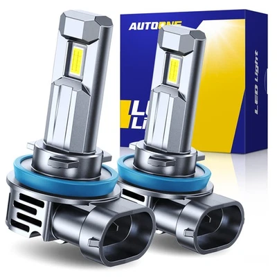 AUTOONE H11 H9 H8 LED Headlight Bulb Low Beam Fog Light CANBUS 6500K White 2x J - Image 1 of 4
