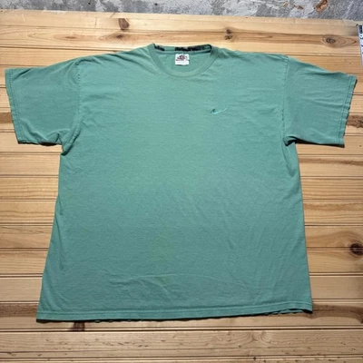 Vintage Y2K Nike Sportswear Mini Swoosh Embroidered Logo T-Shirt USA Made - XXL - Image 1 of 4