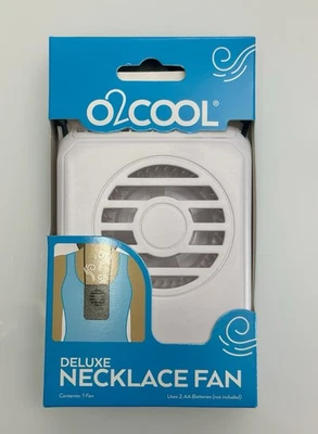 O2COOL Personal Battery Powered Necklace Fan for Cooling White Body Cool - Image 1 of 2