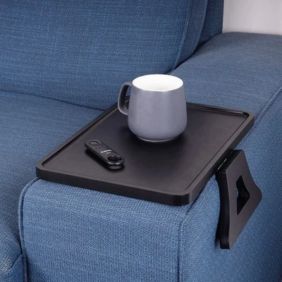 Foldable Couch Arm Tray Table – Clip-On Sofa Armrest Table for Small Spaces - Image 1 of 4