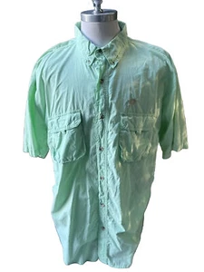 Mossy Oak Green Vented Moisture Wicking Fishing Shirt Mens 2XL - Picture 1 of 6