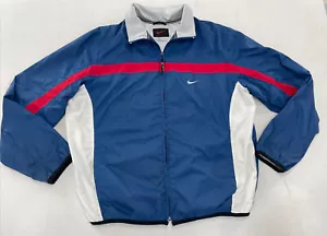 Chaqueta deportiva vintage Nike para mujer mediana 8-10 Swoosh nailon cortavientos patriótica - Imagen 1 de 8