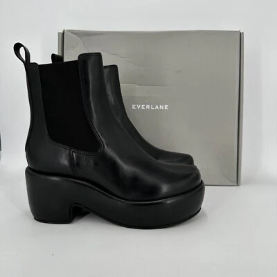 Everlane The Puffa Boot en Negro Talla 9 Chelsea Tobillo 3.25" Grueso Plataforma dnt Foto 1 de 4