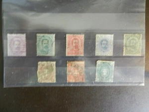 *ITALY* LOT OF EIGHT (8) ALL DIFFERENT EARLY USED DEFINITIVE STAMPS. - Picture 1 of 1