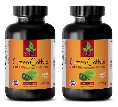 Natural Fat Burner Pills - Green Coffee Extract GCA 800 - Slimmer - 120 Pills - Image 1 of 4