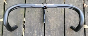 Vintage Cinelli Altera Bars (40cm x 26.0mm) w/Anatomic Bends Black w/3TTT Stem - Picture 1 of 9