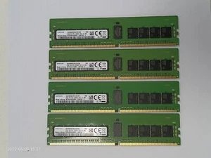 Samsung 128GB DDR4 4x32GB 3200MHz RAM ECC Sever Memory PC4-25600 1RX4 DIMM - Picture 1 of 4